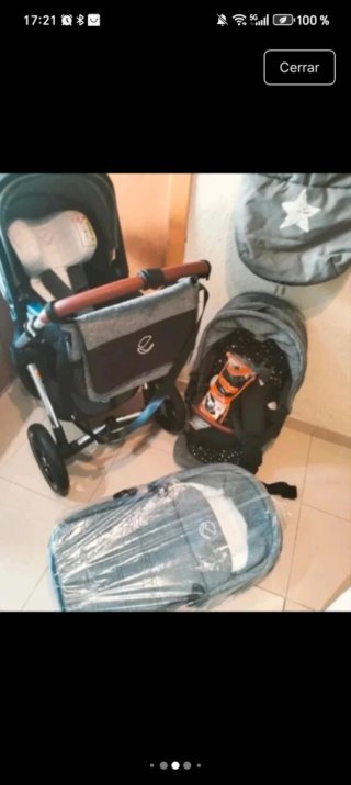 Cochecito Bebé Jane Kawai 4 Piezas + Accesorios