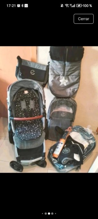 Cochecito Bebé Jane Kawai 4 Piezas + Accesorios