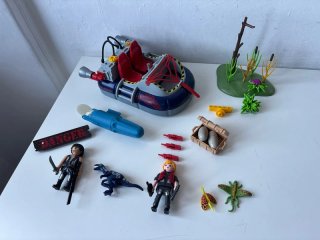 Playmobil 9435 Hovercraft e Velociraptor