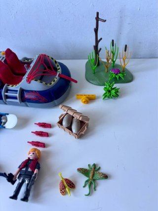 Playmobil 9435 Hovercraft e Velociraptor