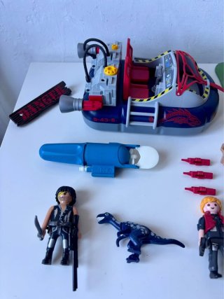 Playmobil 9435 Hovercraft e Velociraptor