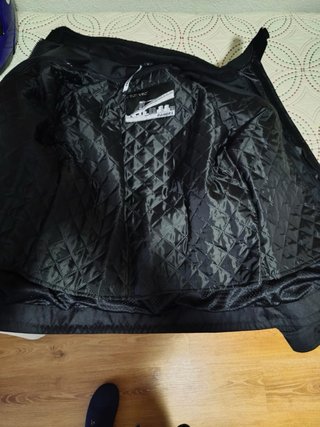 Casco de moto Climax azul y chaqueta