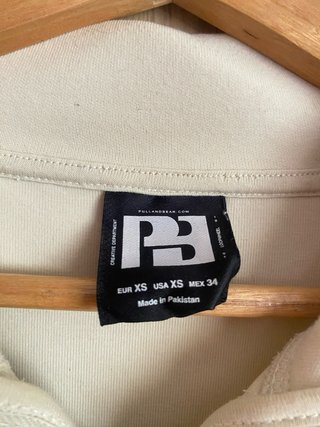 Sudadera Pull&Bear media cremallera beige