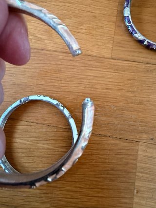 Set 3 braccialetti rigidi smaltati