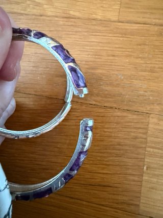 Set 3 braccialetti rigidi smaltati