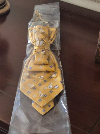 Corbata de seda con joyas