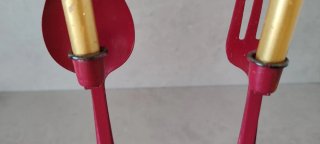 Coppia Portacandele Rosso