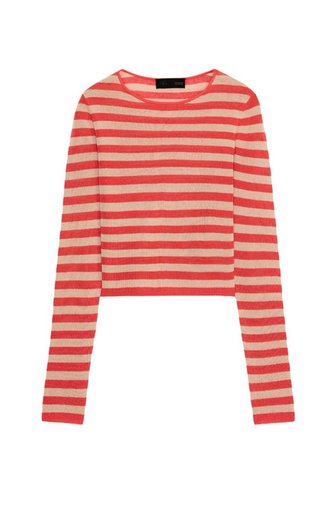 Top crop Zara manga larga punto