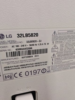 TV LG 32 32LB820S