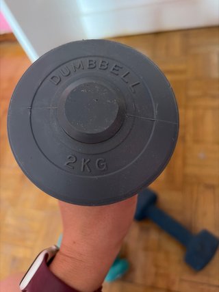 Conjunto de dos pesas 1kg, 1 de 2kg y otra de 3kg