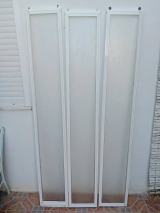 3 Puertas Mampara Ducha aluminio.