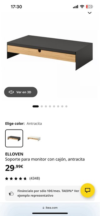 Soporte para monitor con cajón