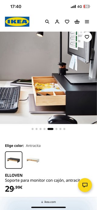 Soporte para monitor con cajón