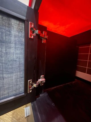 Mueble de baño madera y cristal