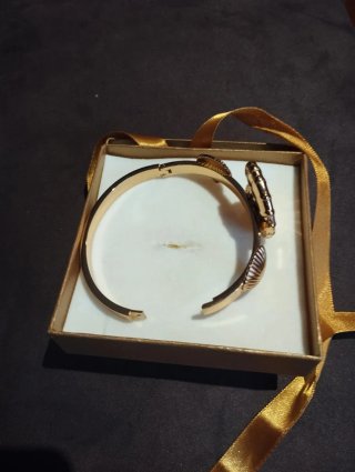 Brazalete Caracola Dorado L 19 cm