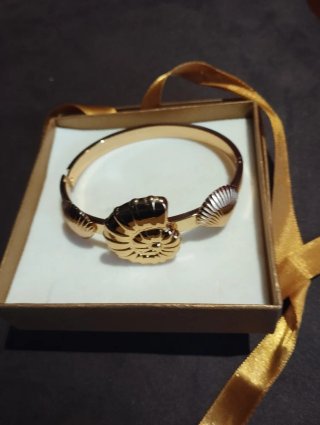 Brazalete Caracola Dorado L 19 cm