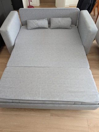 Sofá Cama Gris Tela