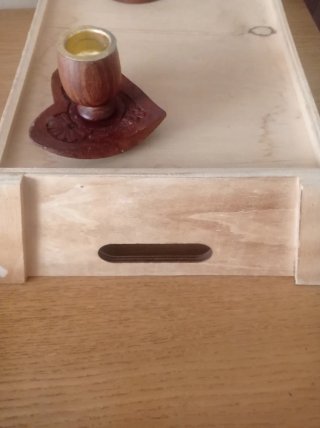 Set Legno Vassoio Cuore Portacandele Vaso