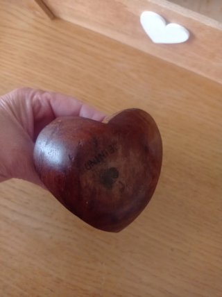 Set Legno Vassoio Cuore Portacandele Vaso