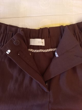 Shorts tiro alto marrón Talla S