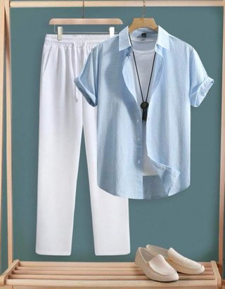 Set coordinato uomo camicia e pantaloni