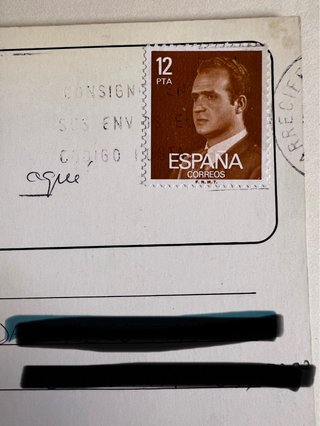 Postal Tenerife años 80 con sello