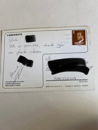 Postal Tenerife años 80 con sello