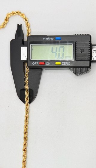 Cadena Salomónica de oro de 18k, 9.99 g, 52.5 cm.