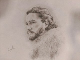 Retrato realista Jon Nieve - Juego de Tronos