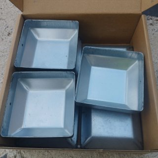 7 Tapas para postes de madera 9x9cm.Acero galvaniz