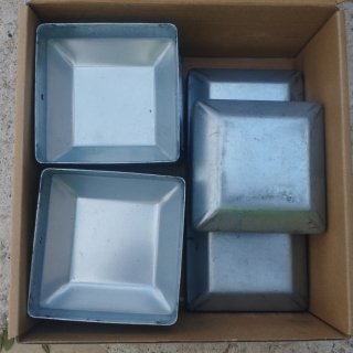 7 Tapas para postes de madera 9x9cm.Acero galvaniz