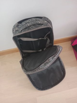 Maleta de cabina beige y gris