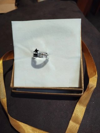 Anillo Plata de Ley con Estrella