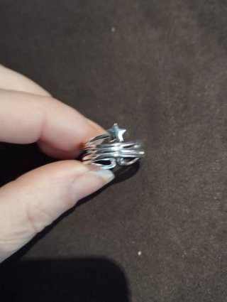 Anillo Plata de Ley con Estrella