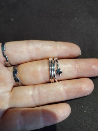 Anillo Plata de Ley con Estrella