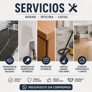 Servicio de reparación o limpieza