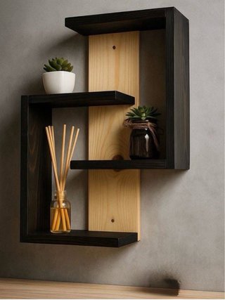 Estantería Decorativa en Madera Compacta|Moderna