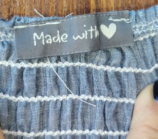 Abito lungo denim con pizzo bianco