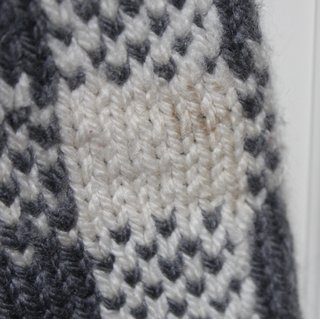 Jersey lana cuadros gris y blanco