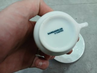 2 Tazas de porcelana blanca Sargadelos