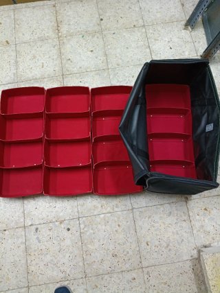 Zapateros de tela y plástico para scarpe