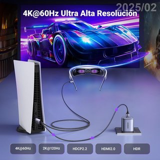UGREEN Convertidor Video USB-C a HDMI 4K 35984A
