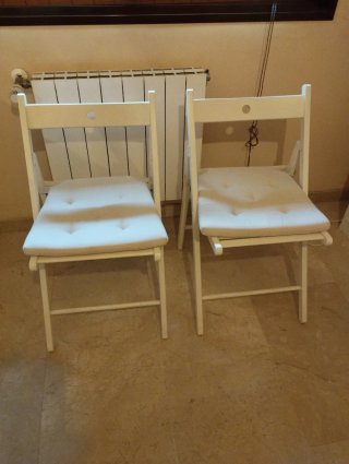 Silla de Madera Blanca Plegables (2)