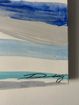 Cuadro abstracto contemporáneo hecho a mano