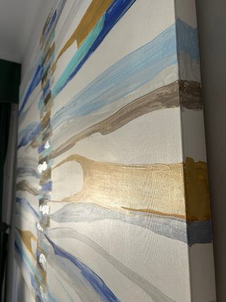Cuadro abstracto contemporáneo hecho a mano