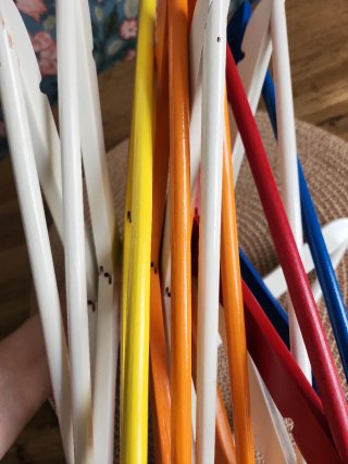 Lote 10 Perchas Madera Infantil Colores