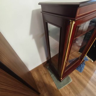 Vitrina de madera y cristal