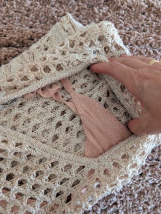 Vestido largo de crochet Salsa