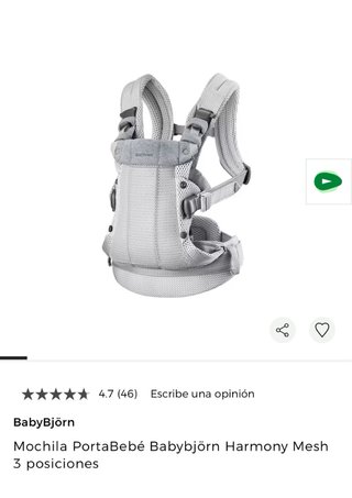 Mochila PortaBebé Babybjörn Harmony Mesh