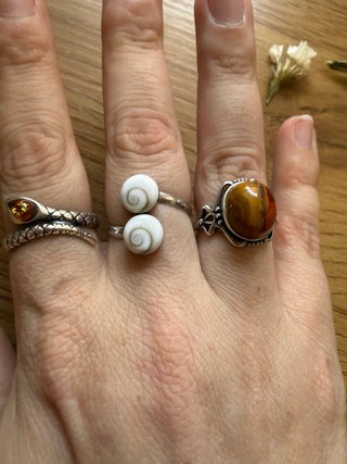 Anillo Plata Ley Ojo de Shiva Ajustable